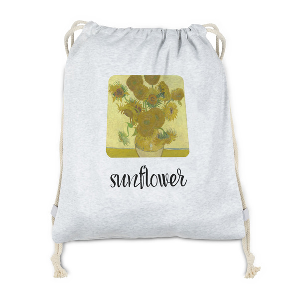 Custom Sunflowers (Van Gogh 1888) Drawstring Backpack - Sweatshirt Fleece - Double Sided