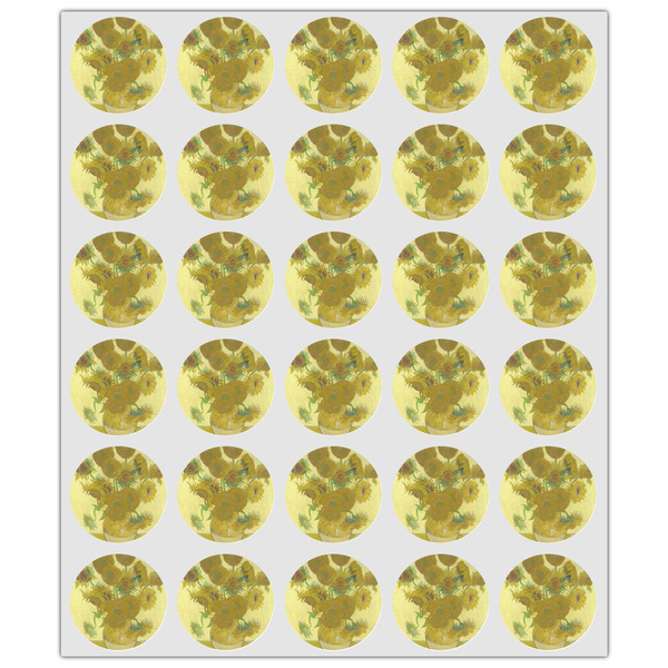 Sunflowers (Van Gogh 1888) Drink Topper - XSmall - Set of 30