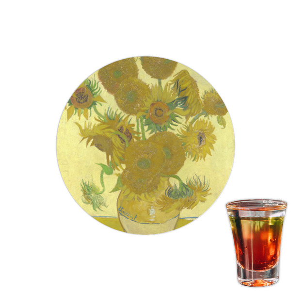 Custom Sunflowers (Van Gogh 1888) Printed Drink Topper - 1.5"