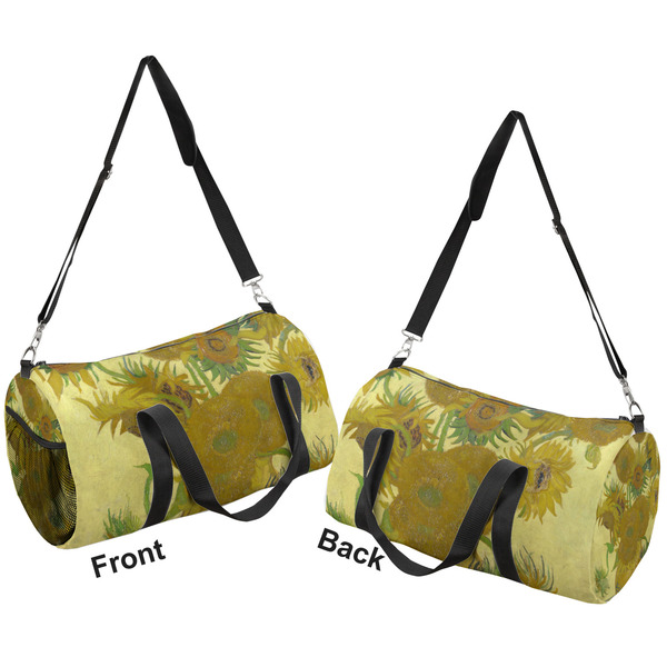 Sunflowers (Van Gogh 1888) Duffle bag large front and back sides