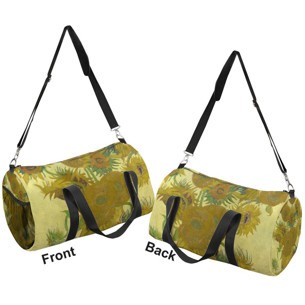 Sunflowers (Van Gogh 1888) Duffle bag small front and back sides