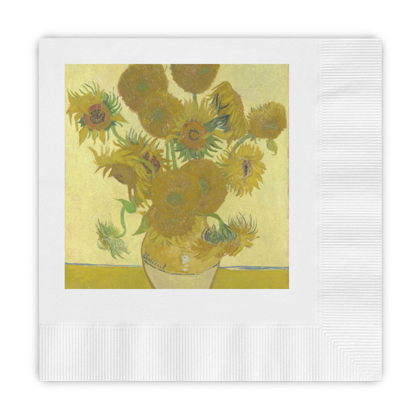 Custom Sunflowers (Van Gogh 1888) Embossed Decorative Napkins