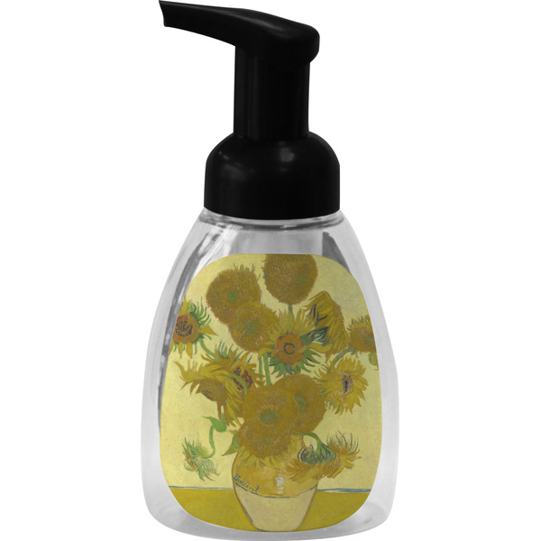 Custom Sunflowers (Van Gogh 1888) Foam Soap Bottle - Black