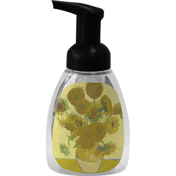 Sunflowers (Van Gogh 1888) Foam Soap Bottle - Black - Front