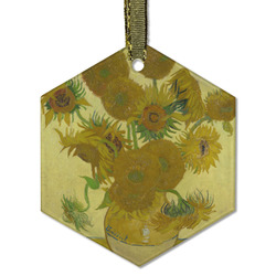 Sunflowers (Van Gogh 1888) Flat Glass Ornament - Hexagon