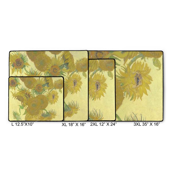 Sunflowers (Van Gogh 1888) Gaming Mats - Size Chart