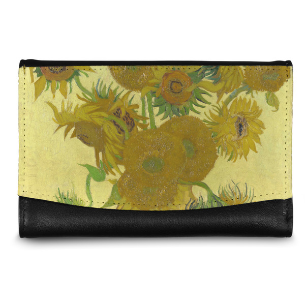 Custom Sunflowers (Van Gogh 1888) Genuine Leather Women's Wallet - Small