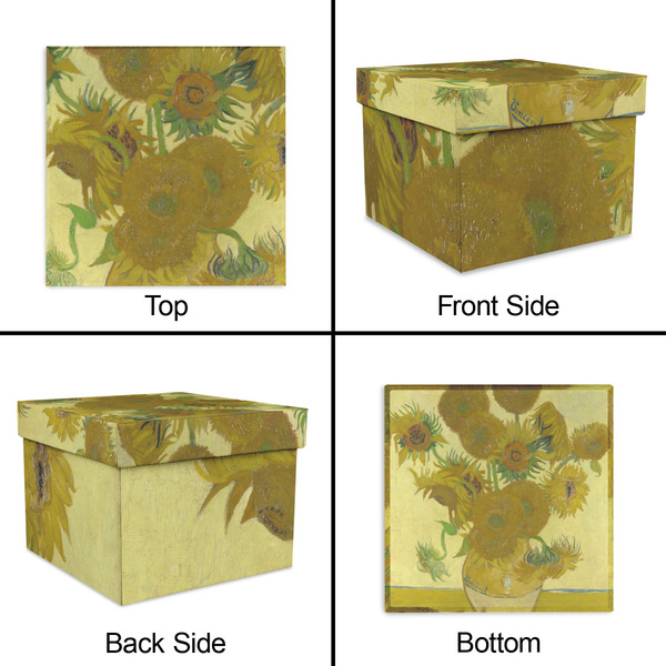 Sunflowers (Van Gogh 1888) Gift Boxes with Lid - Canvas Wrapped - Large - Approval