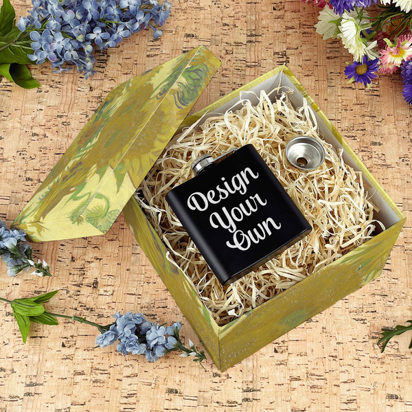 Sunflowers (Van Gogh 1888) Gift Boxes with Lid - Canvas Wrapped - Large - In Context