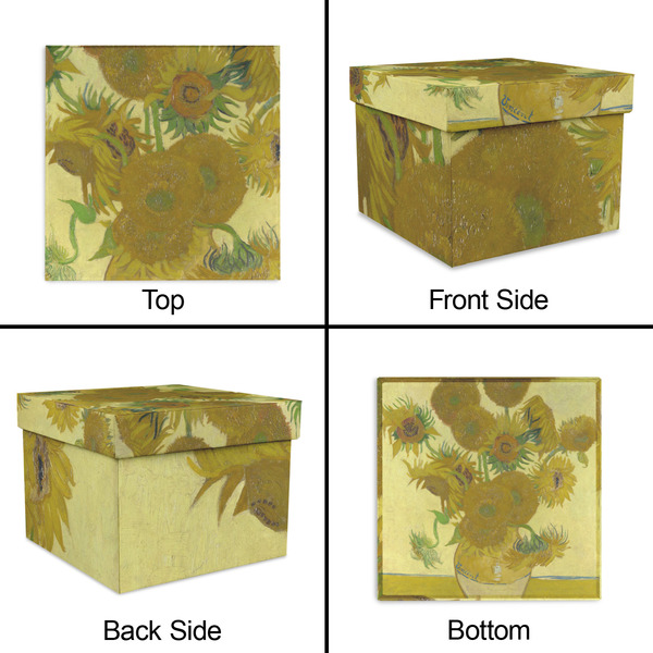 Sunflowers (Van Gogh 1888) Gift Boxes with Lid - Canvas Wrapped - Medium - Approval