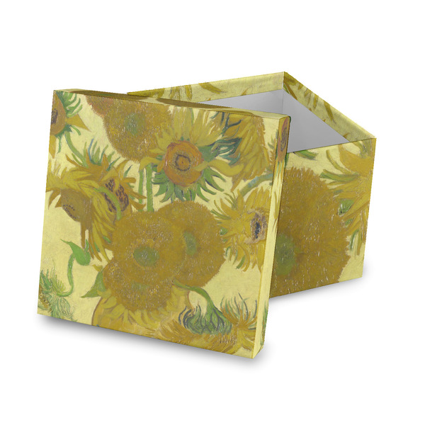 Custom Sunflowers (Van Gogh 1888) Gift Box with Lid - Canvas Wrapped