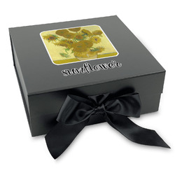 Sunflowers (Van Gogh 1888) Gift Box with Magnetic Lid - Black