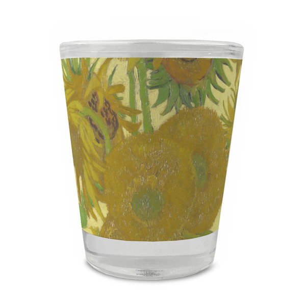 Custom Sunflowers (Van Gogh 1888) Glass Shot Glass - 1.5 oz - Set of 4