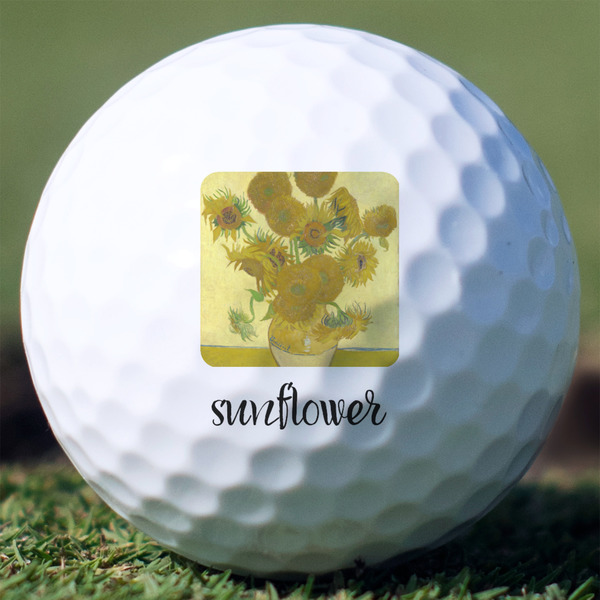 Custom Sunflowers (Van Gogh 1888) Golf Balls - Titleist Pro V1 - Set of 3