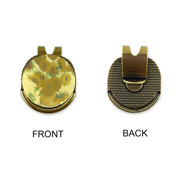 Sunflowers (Van Gogh 1888) Golf Ball Hat Clip Marker - Apvl - GOLD