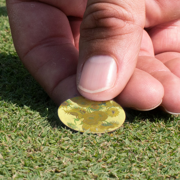 Sunflowers (Van Gogh 1888) Golf Ball Marker - Hand