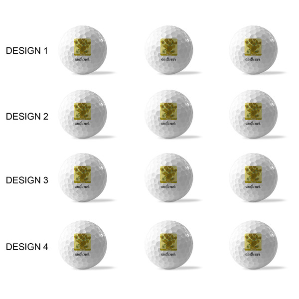 Sunflowers (Van Gogh 1888) Golf Balls - Generic - Set of 12 - APPROVAL