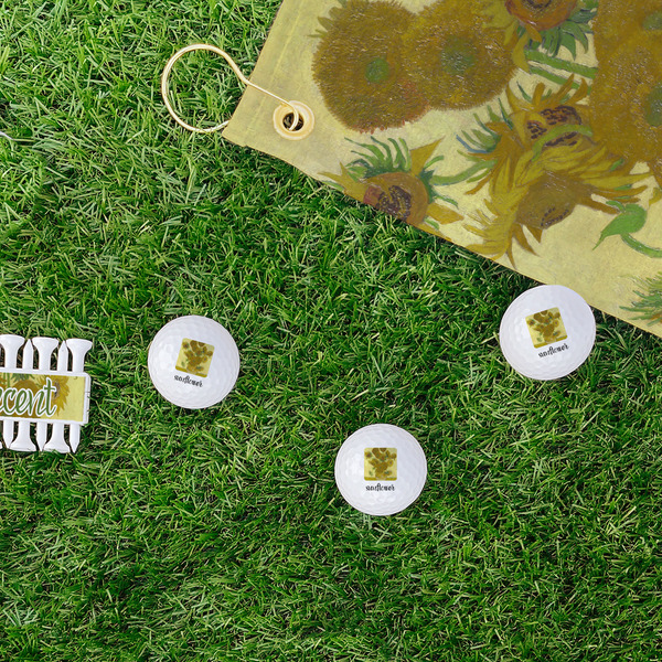 Sunflowers (Van Gogh 1888) Golf Balls - Generic - Set of 3 - LIFESTYLE
