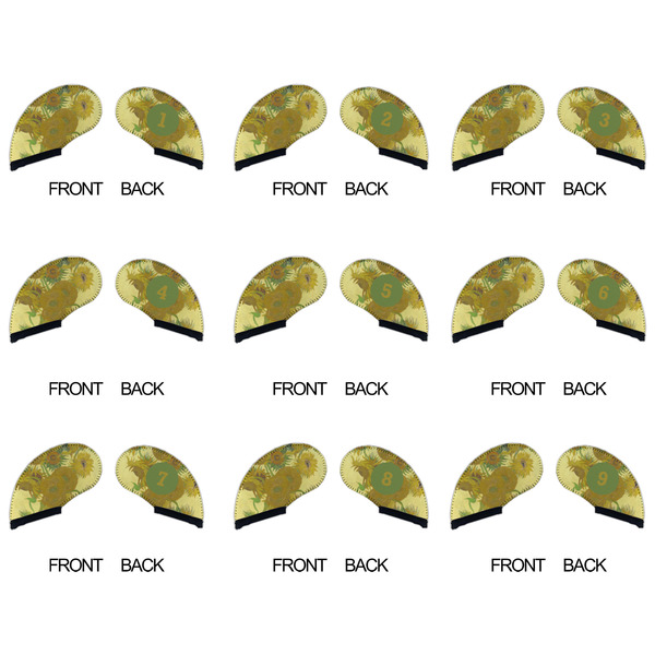 Sunflowers (Van Gogh 1888) Golf Club Covers - APPROVAL (set of 9)