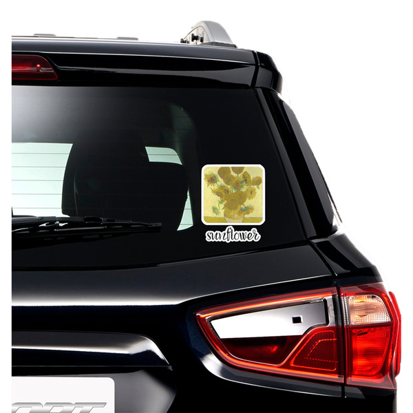 Sunflowers (Van Gogh 1888) Graphic Car Decal (On Car Window)