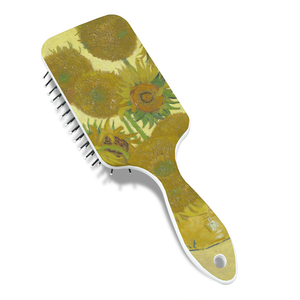 Sunflowers (Van Gogh 1888) Hair Brush - Angle View