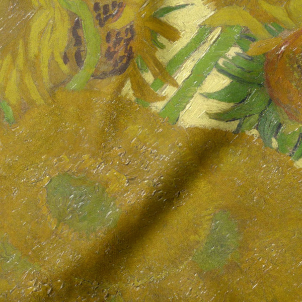 Sunflowers (Van Gogh 1888) Hooded Baby Towel- Detail Close Up