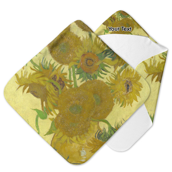 Custom Sunflowers (Van Gogh 1888) Hooded Baby Towel