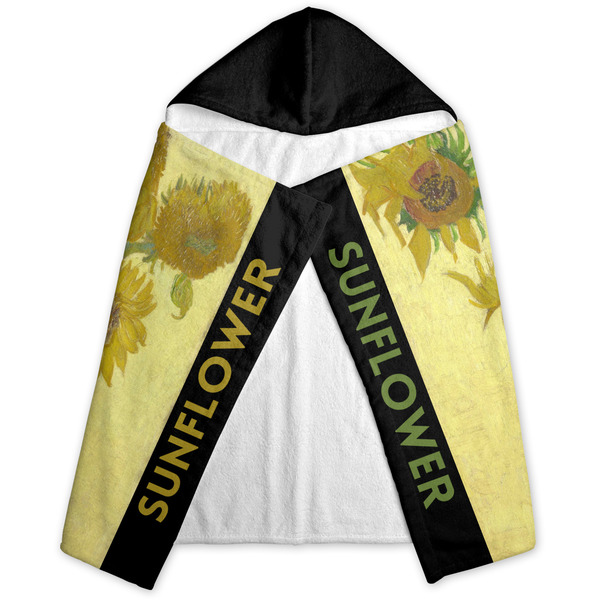 Sunflowers (Van Gogh 1888) Hooded Towel - Folded
