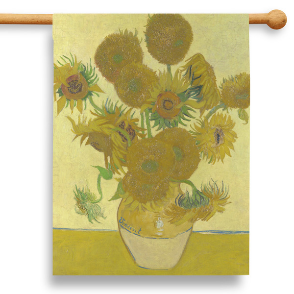Custom Sunflowers (Van Gogh 1888) 28" House Flag - Double Sided