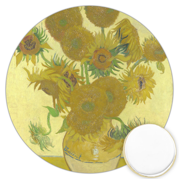 Custom Sunflowers (Van Gogh 1888) Printed Cookie Topper - 3.25"