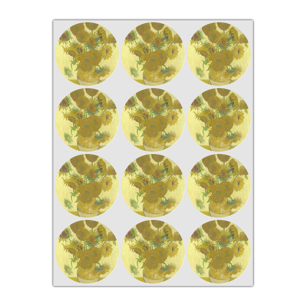 Sunflowers (Van Gogh 1888) Icing Circle - Small - Set of 12