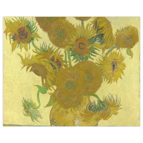 Sunflowers (Van Gogh 1888) Indoor / Outdoor Rug - 8'x10' - Front Flat