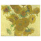 Sunflowers (Van Gogh 1888) Indoor / Outdoor Rug - 8'x10' - Front Flat