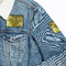 Sunflowers (Van Gogh 1888) Iron On Patches - On Jacket Closeup