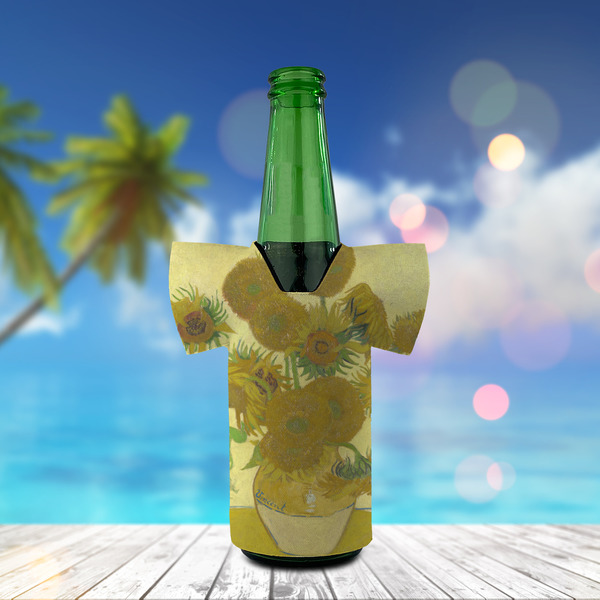Sunflowers (Van Gogh 1888) Jersey Bottle Cooler - LIFESTYLE