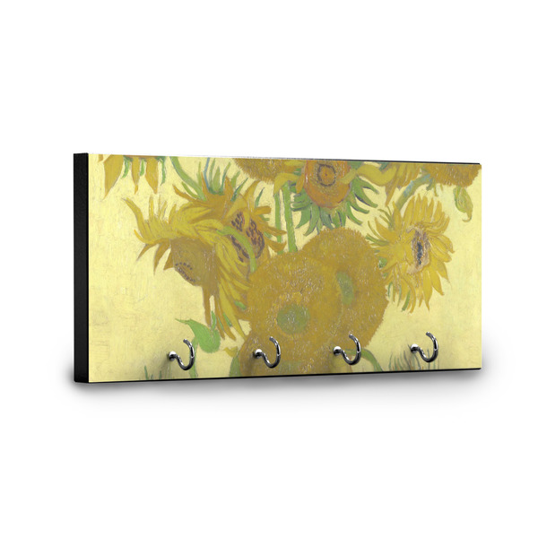 Sunflowers (Van Gogh 1888) Key Hanger - Front View with Hooks