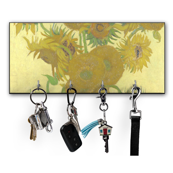 Custom Sunflowers (Van Gogh 1888) Key Hanger w/ 4 Hooks
