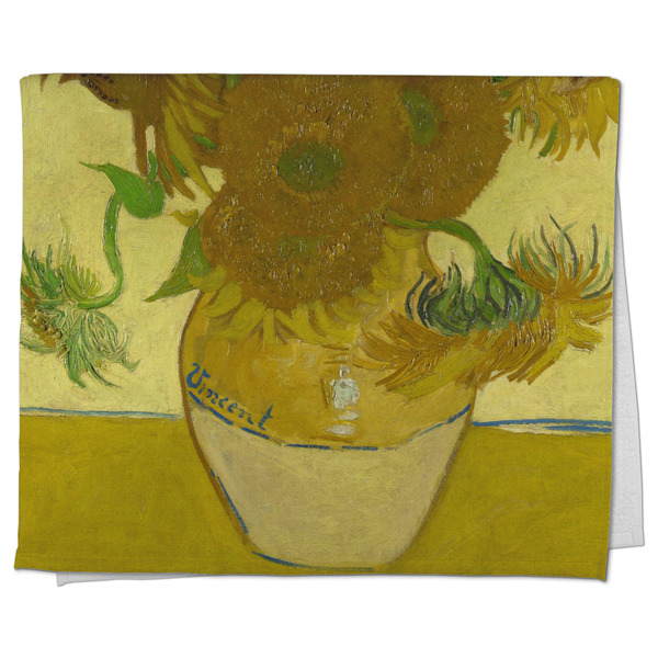 Custom Sunflowers (Van Gogh 1888) Kitchen Towel - Poly Cotton