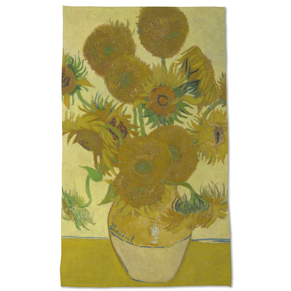 Sunflowers (Van Gogh 1888) Kitchen Towel - Poly Cotton - Full Front