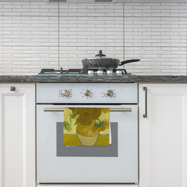 Sunflowers (Van Gogh 1888) Kitchen Towel - Poly Cotton - Lifestyle