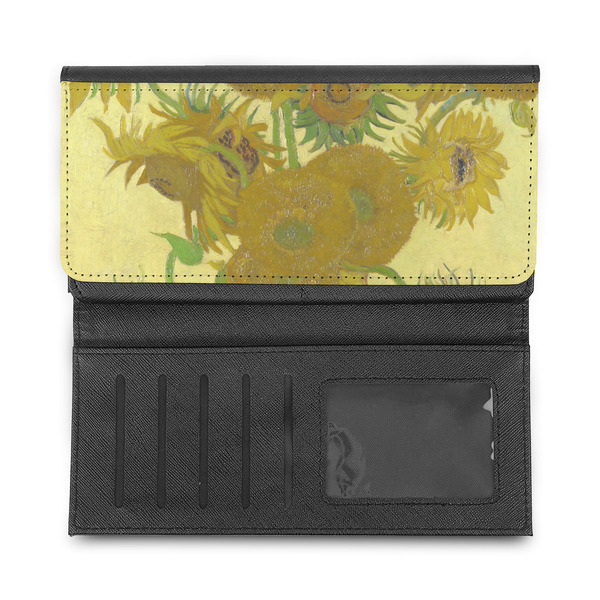 Sunflowers (Van Gogh 1888) Ladies Wallet - Half Way Open