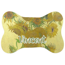 Sunflowers (Van Gogh 1888) Bone Shaped Dog Food Mat