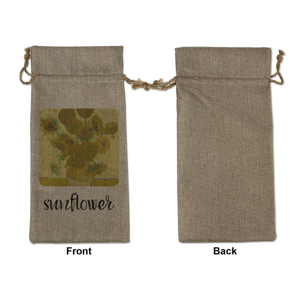 Sunflowers (Van Gogh 1888) Large Burlap Gift Bags - Front Approval