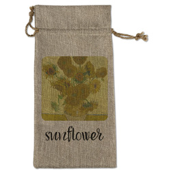 Sunflowers (Van Gogh 1888) Large Burlap Gift Bag - Front