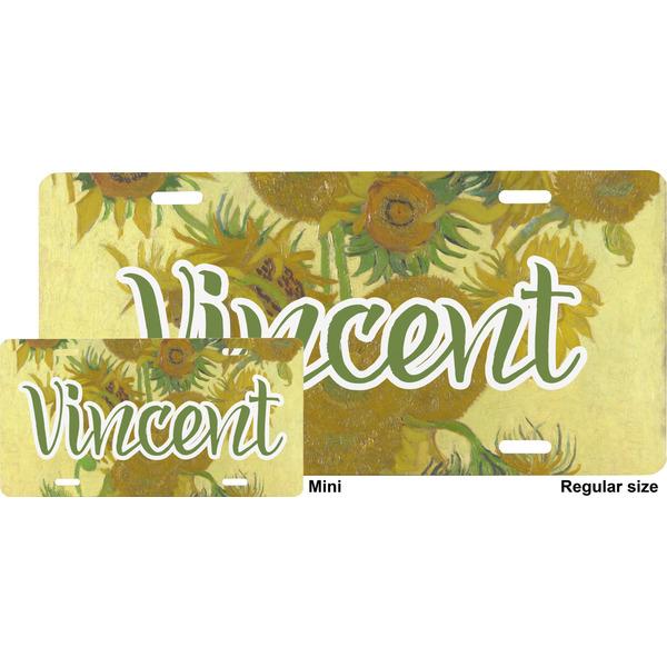 Sunflowers (Van Gogh 1888) License Plate - Sizes - Four Holes