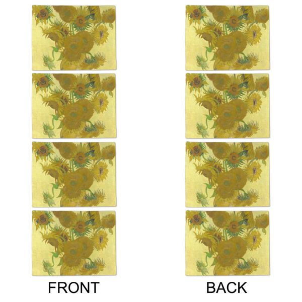 Sunflowers (Van Gogh 1888) Linen Placemat - Double Sided - Approval - Set of 4