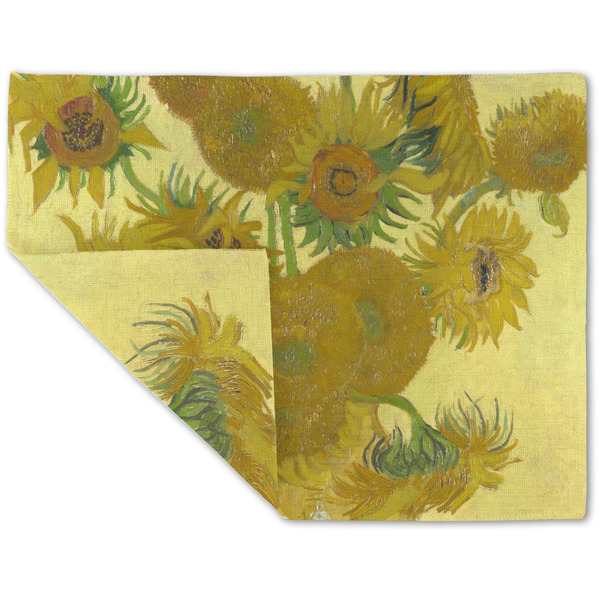Custom Sunflowers (Van Gogh 1888) Double-Sided Linen Placemat - Single