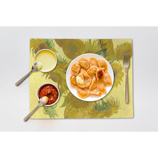 Sunflowers (Van Gogh 1888) Linen Placemat - Single - Lifestyle