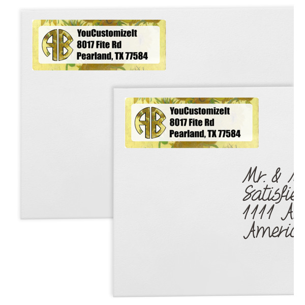 Sunflowers (Van Gogh 1888) Mailing Labels - Double Stack Close Up