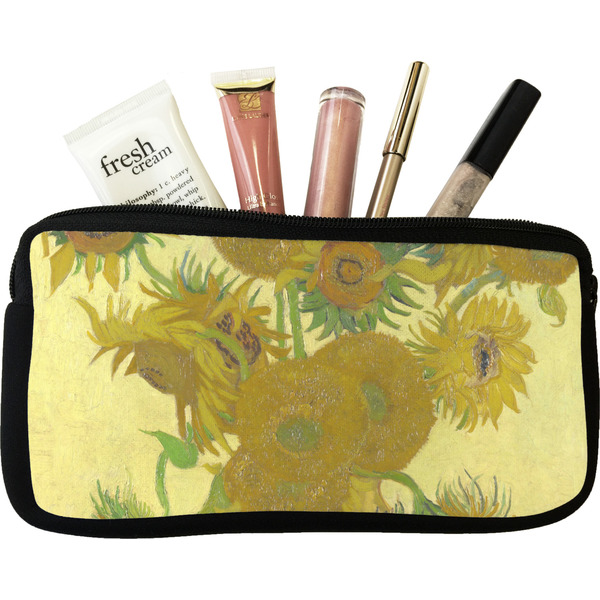 Custom Sunflowers (Van Gogh 1888) Makeup / Cosmetic Bag - Small